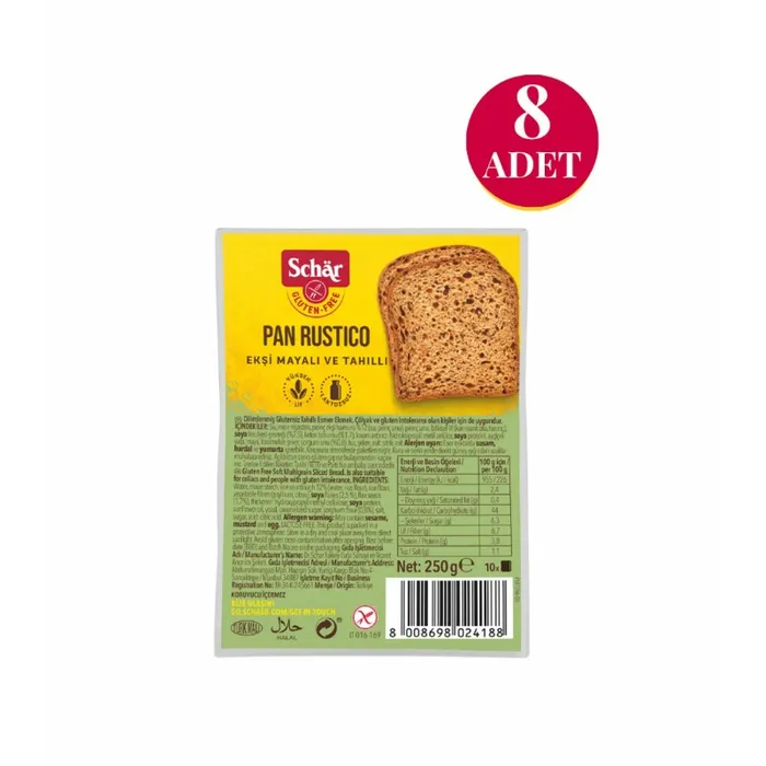 8'li Paket Pan Rustico Ekmek