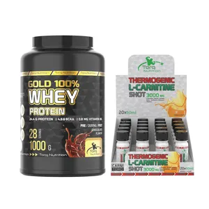 GOLD %100 Whey Protein Tozu 1000 G + Thermogenic L-Carnitine Shot 20 Adet