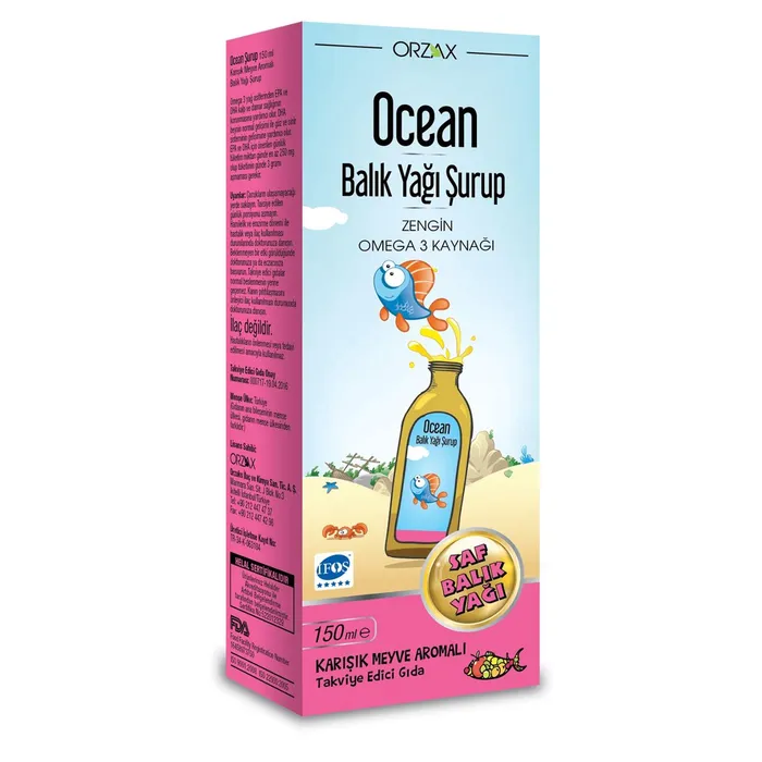 Ocean Fish Oil Tutti Frutti Karışık Meyve Aromalı Şurup 150 ml